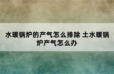 水暖锅炉的产气怎么排除 土水暖锅炉产气怎么办